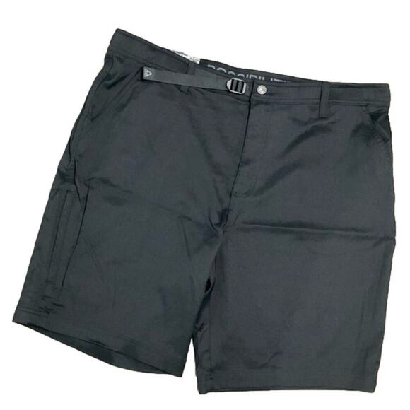 Gerry Men's Easy Stretch Fabric Built In Belt Venture Shorts Black 40 NWT - Picture 1 of 6